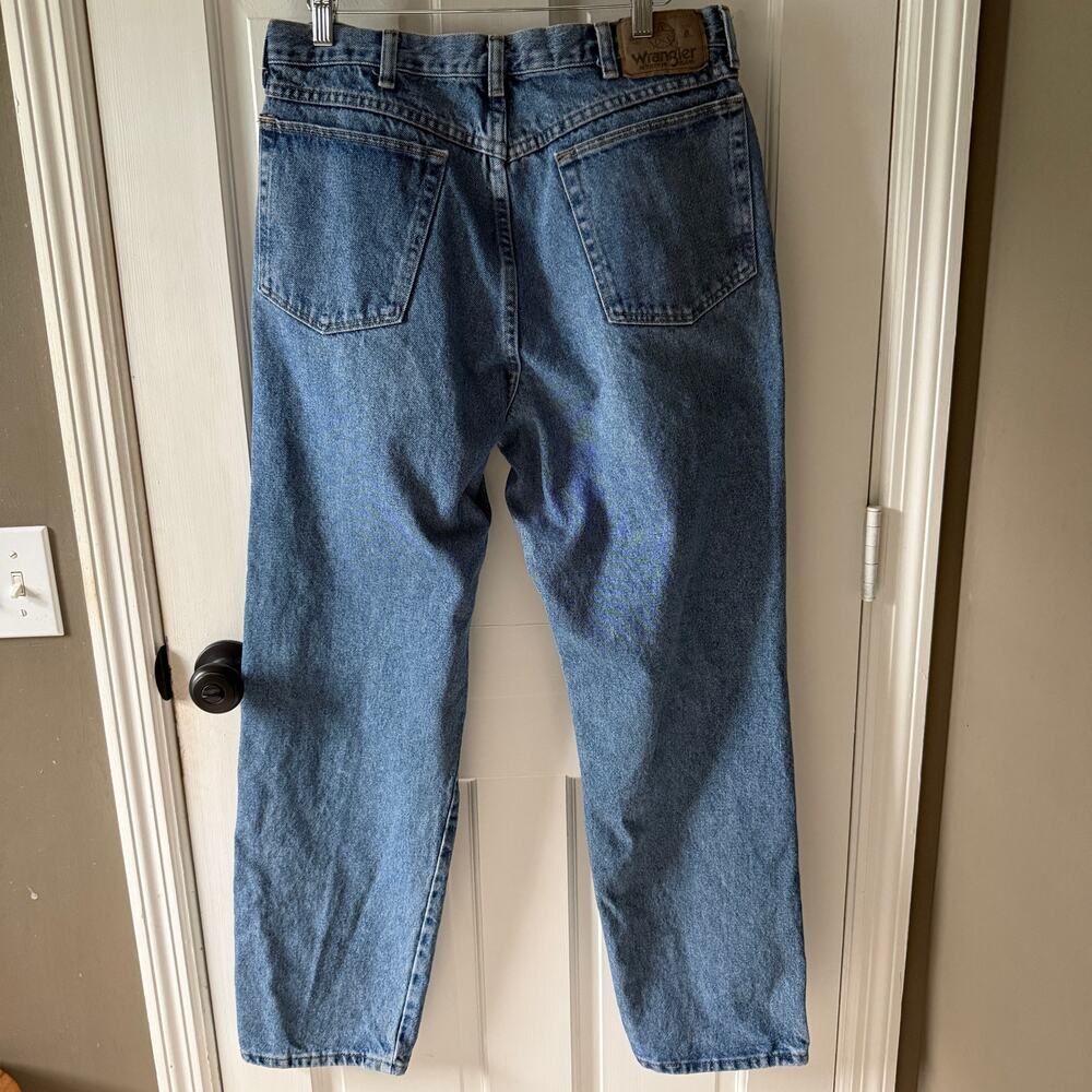 Vintage Wrangler Relaxed Fit Jeans 34x32 Mid Wash 100% Cotton USA Style
